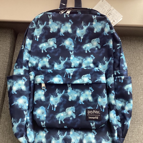 NWT Loungefly Amzn WB Harry Potter Patronus Collection Full Size Nylon Backpack Amazon.com: Loungefly WB Harry Potter Patronus Collection  main image 2